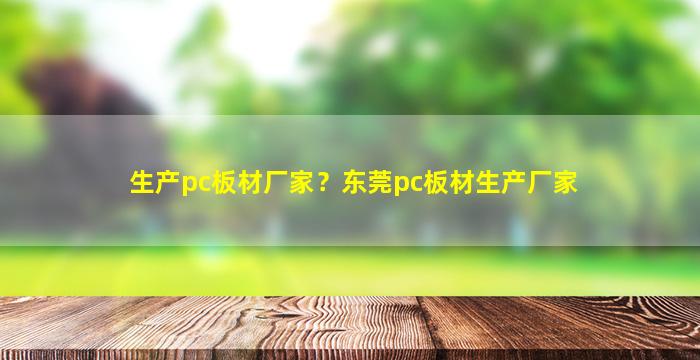 生产pc板材厂家？东莞pc板材生产厂家插图