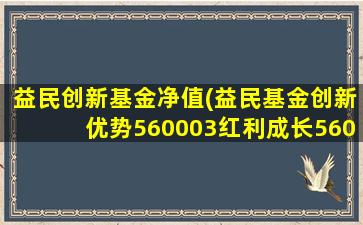 益民创新基金净值(益民基金创新优势560003红利成长56002今天的净值多少)插图