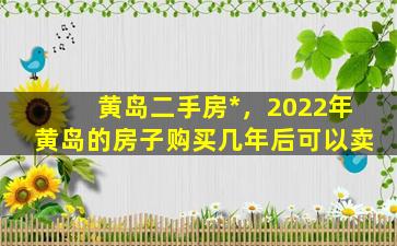 黄岛二手房*，2022年黄岛的房子购买几年后可以卖插图