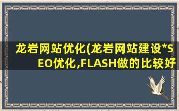 龙岩网站优化(龙岩网站建设*SEO优化,FLASH做的比较好的有什么*)插图